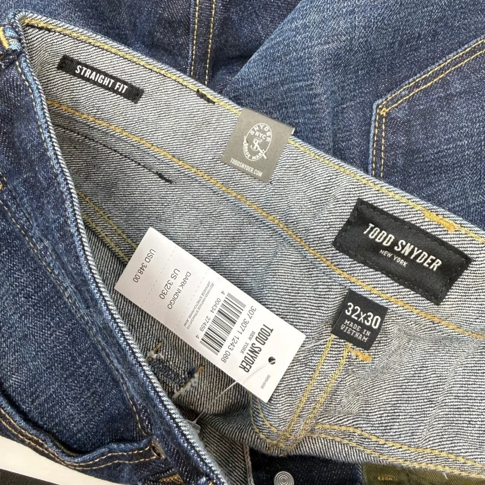 Todd Snyder Mens 32x30 Straight Fit Japanese Selvedge‎ Denim Jeans Indigo NEW